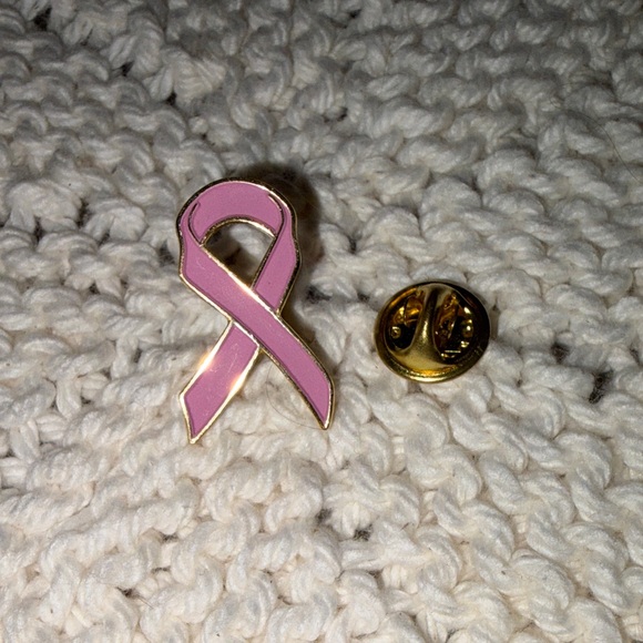 Pink Breast Cancer Awareness Ribbon Pin - Picture 2 of 3